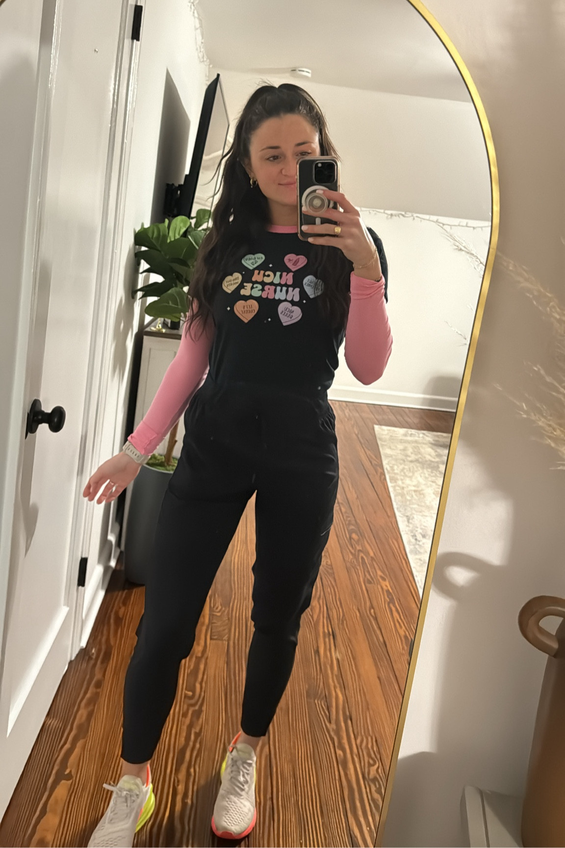 women's long sleeve scrub tops